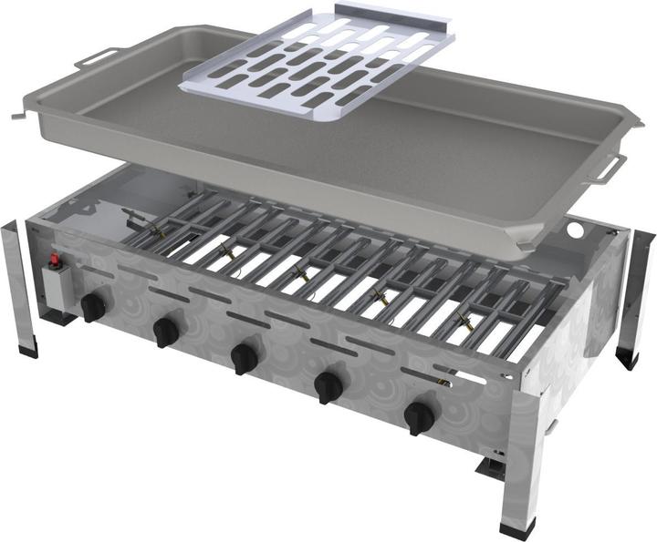 Produktbild ChattenGlut Gasbräter 5-flammig mit Reibekuchen Auflage (22.50 kW)