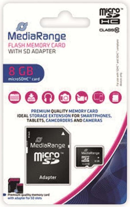 Produktbild MediaRange MR957 (8 GB, microSDHC, U1, UHS-I)