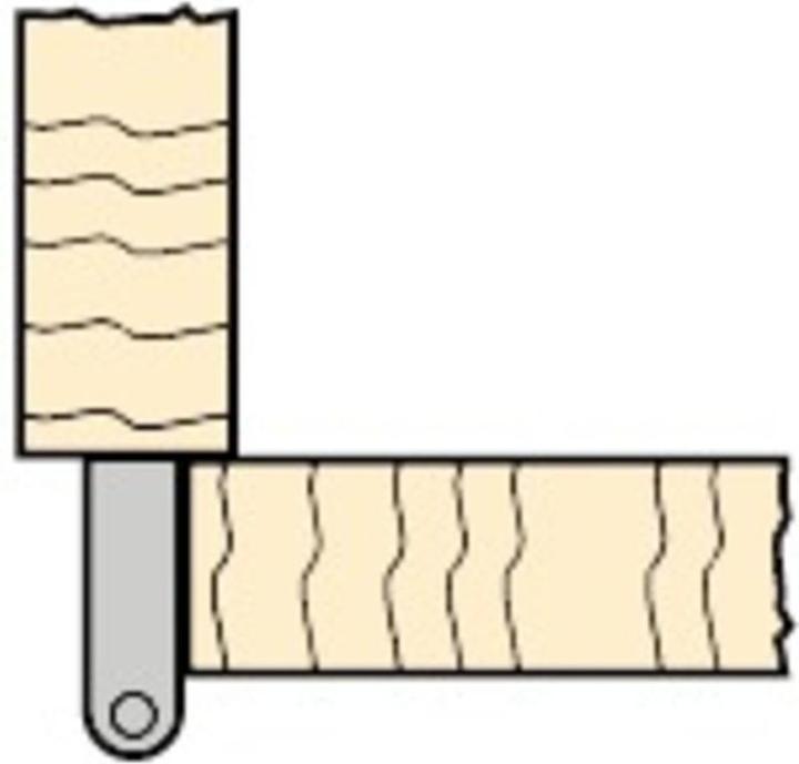 Productafbeelding Prämeta Eenassige scharnieren Dunne deur plat scharnier, deur opleg 3,5 mm, hoekscharnier, R