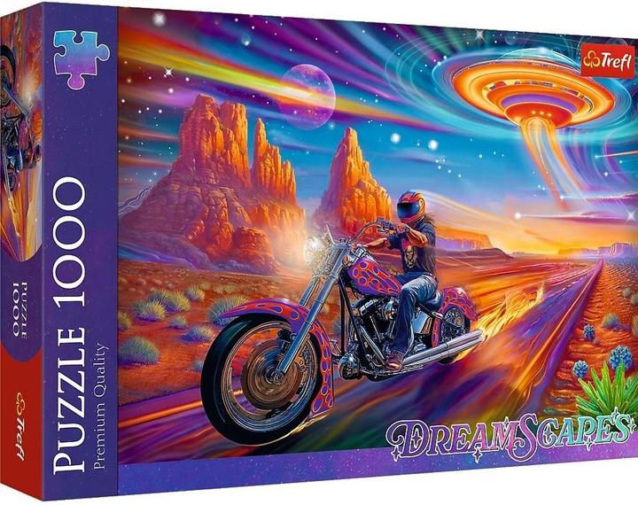 Produktbild Trefl Puzzle 1000 – Dreamscapes - Motorrad (1000 Teile)