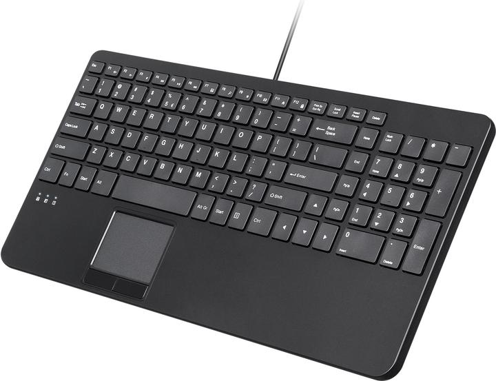 Image du produit Perixx PERIBOARD-534 H FR, Clavier USB filaire - avec touchpad et 2x hubs (DE, Filaire)