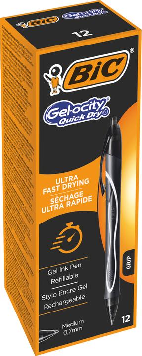 Produktbild Bic Gelschreiber Gel-ocity Quick Dry 0.7 mm Schwarz, 12 Stück (Schwarz, 12 x)