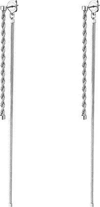Brosway - Long steel earrings 2 in 1 Essential BNL08 - Length: 10 cm