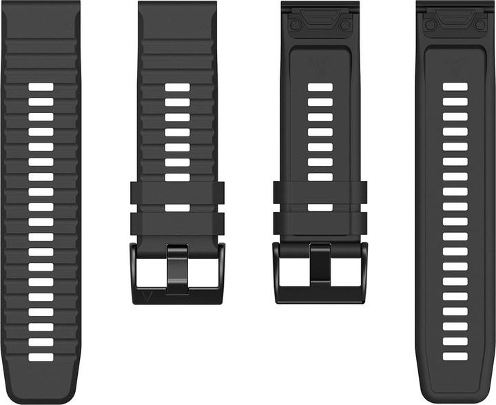 Marka Niezdefiniowana Silikonarmband für Garmin Fenix ​​​​3/5X/6X/7X Pro – schwarz (Silikon)