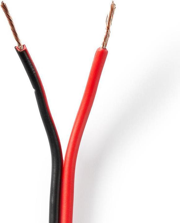 Produktbild Nedis Lautsprecherkabel 2X 0.75 mm² CCA 100.0 m rund PVC Red / Schwarz Eingewickelt (100 m, 0.75 mm²)
