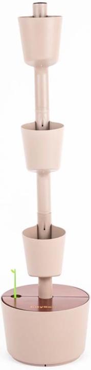 Image du produit CitySens Modular Vertical Planter  bark pine color  teak wood  3 pots (29 cm)