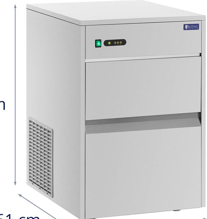 Produktbild Royal Catering Gastro Eiswürfelmaschine Eiswürfelbereiter Icecubemaker 50kg/24h Edelstahl