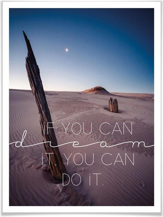 Produktbild Trenddeko If you can dream it you can do it (24 x 30 cm)
