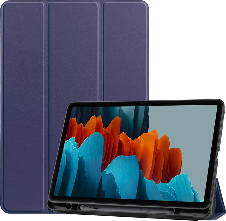 Cazy Premium Smart Hülle Kompatibel mit Samsung Galaxy Tab S7 - Schutz Etui Hülle mit Stifthalter - (Galaxy Tab S7)