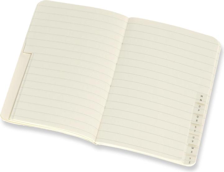 Image du produit Moleskine Carnet d'adresses doublé, couverture rigide (A6, À rayures, Couverture rigide)
