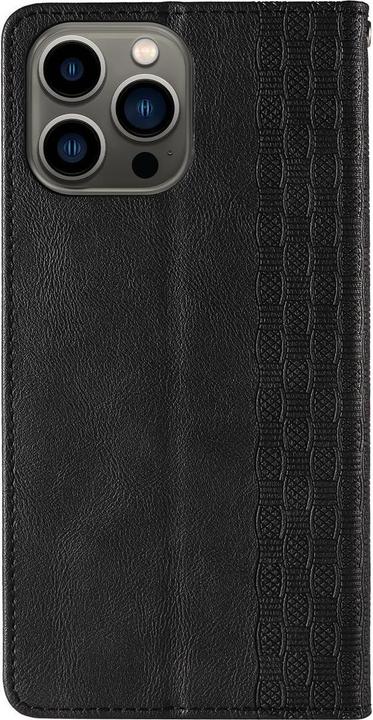 Produktbild Hurtel Magnet Strap Case für iPhone 12 Pro Max Tasche Wallet + Mini Lanyard Pendant Schwarz (Apple iPhone 12 Pro Max)