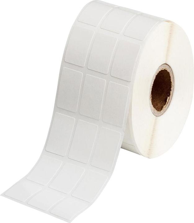 BPT-611-498, vinyl fabric, white, removable, 12.70 x 25.40 mm, 3-panel (3000)
