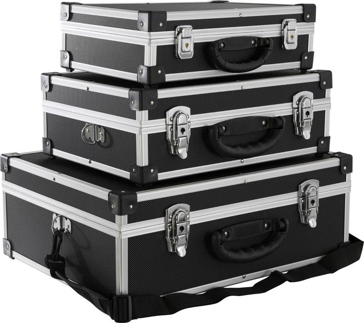 Arebos Aluminium-Koffer (50 l, M (50 - 90l))