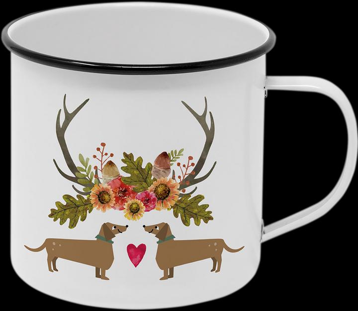 Produktbild ppd Henkelbecher Happy Metall Mug Waltraut & Walter (400 ml, 1 x)