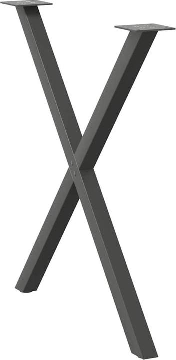 Produktbild VidaXL Esstischbeine X-Form 2 Stk. Anthrazit 70x(72-73) cm Stahl Tischbein
