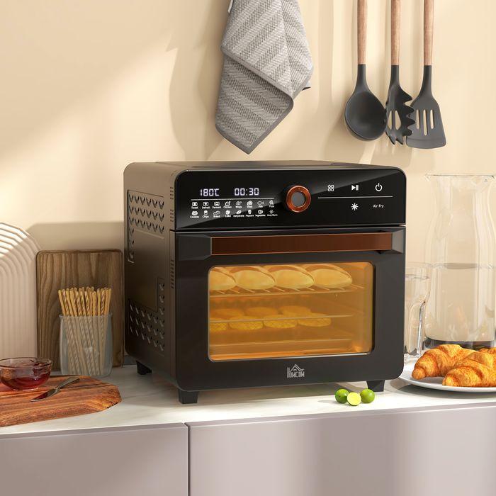 Produktbild Swisshandel24 Minibackofen 20L, Mini Ofen, 40-220°C, 17 Modi, Timer, 36x37x34,5cm, Schwarz