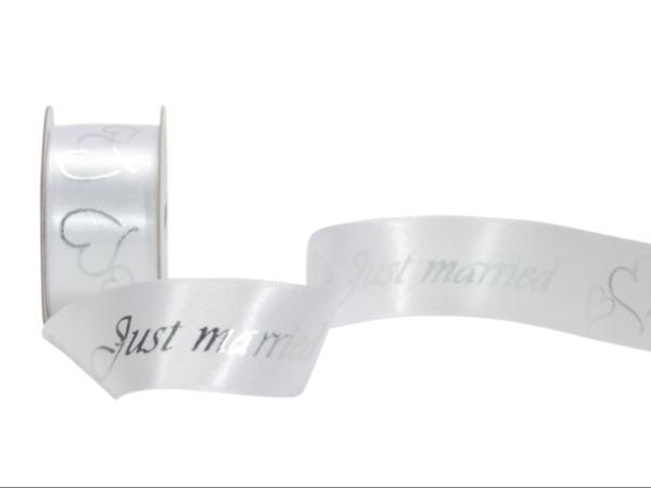 Produktbild Spyk Dekorband Cubino Just married (Geschenkband, 1 x)
