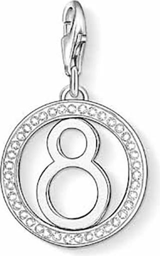 Actual product image Thomas Sabo Charm Club - Charm Lucky Number 8 with Zirconia 1049-051-14 (925 Sterling silver)