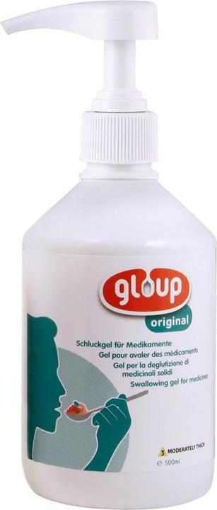 Immagine prodotto Gloup Schluck Gel für Medikamente Original mit Erdbeer-Bananen-Aroma (1 x, 500 ml, 611 g)