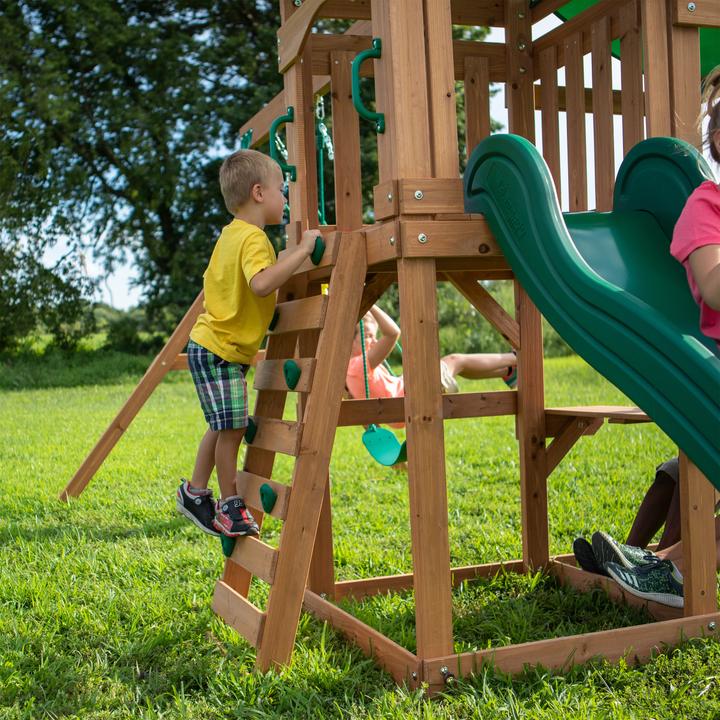 Produktbild Backyard Discovery Belmont Spielturm mit Schaukeln und Rutsche