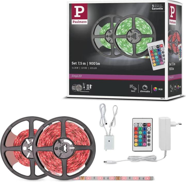 Image du produit Paulmann SimpLED Strip (RGB, 750 cm, Intérieur)