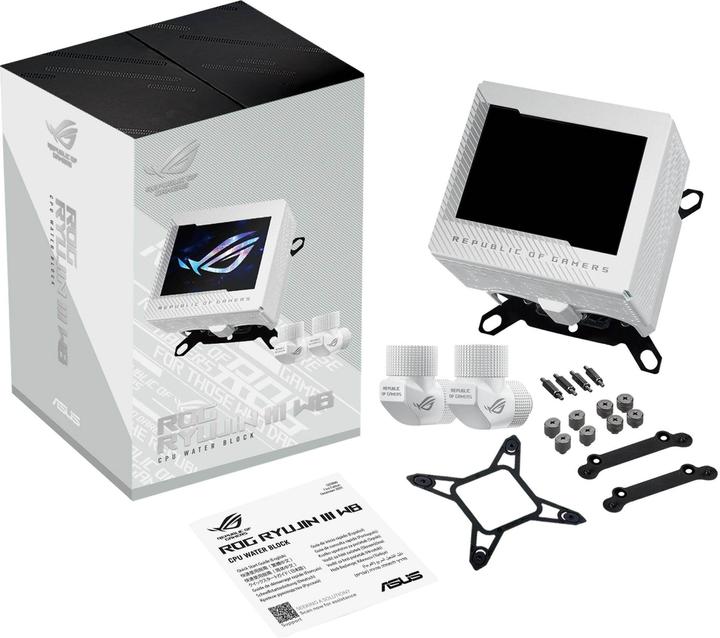 Actual product image ASUS ROG RYUJIN III WB WHT CPU Cooler