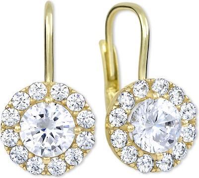Brilio Gold earrings with clear crystals 239 001 00979