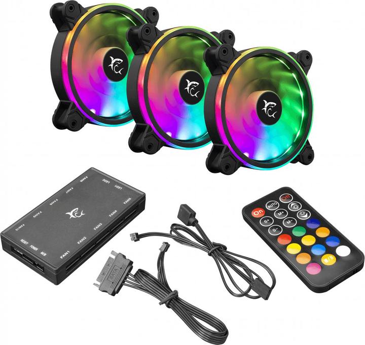 Actual product image White Shark Housing cooler set Nebuka Kit, 3x120mm, with ARGB LED backlight (120 mm, 3 x)