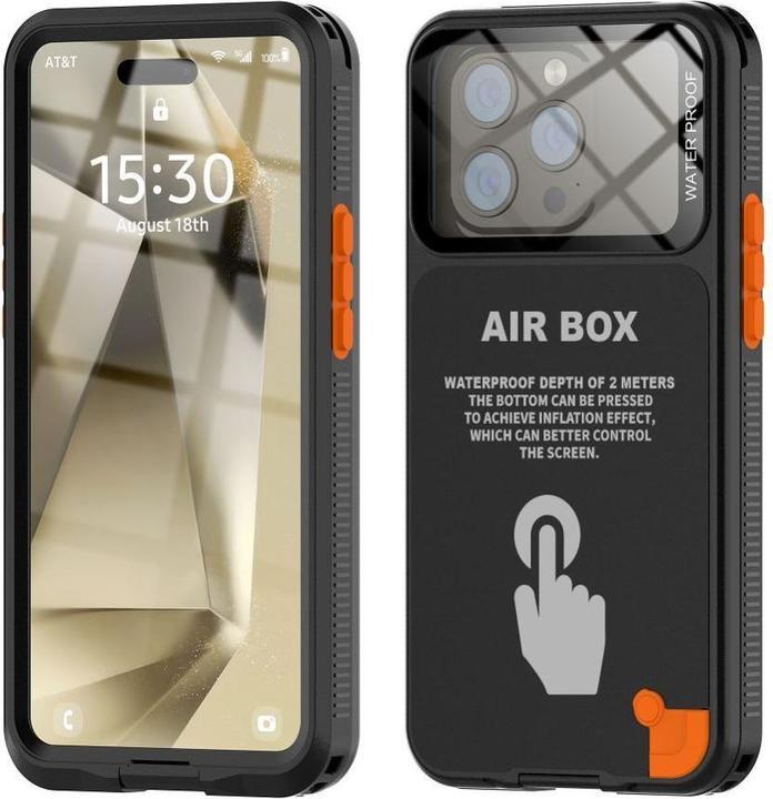Produktbild OEM Case universal for sports Waterproof case SHELLBOX AIRBOX 6.1 universal black (Apple iPhone 12, Realme 12 Pro+)