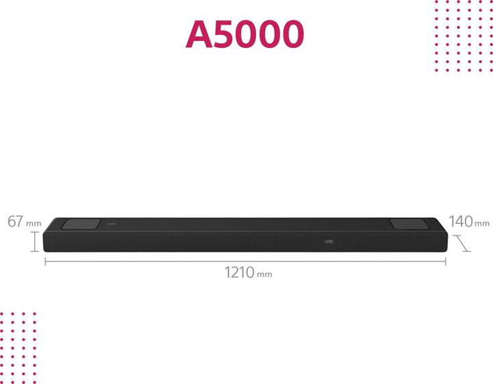Productafbeelding Sony HT-A5000 (450 W, 5.1.2 Kanaal)