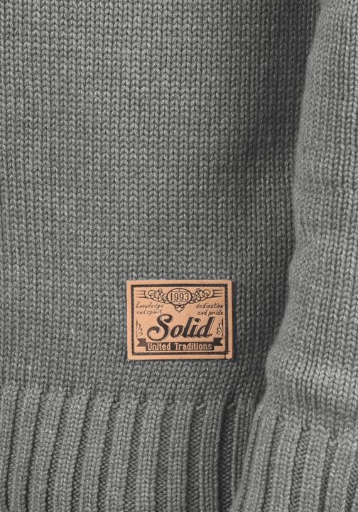 Actual product image Solid Petro Men's Jumper Chunky Knit Pullover Troyer With Zipper (M)