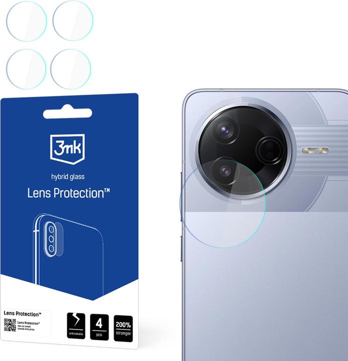 Actual product image 3MK Hybrid Glass for Camera Lens Lens Protection for Xiaomi Poco F7 Pro (4 Piece, Xiaomi Poco X7 Pro)