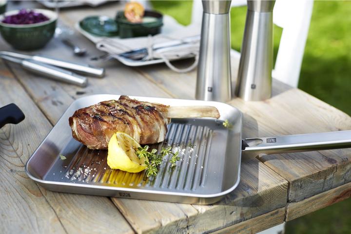 Produktbild Zwilling Grillpfanne unbeschichtet (24 cm, Grillpfanne, Edelstahl)