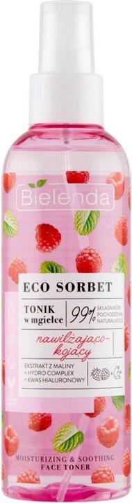 Actual product image Bielenda Eco Sorbet Moisturising And Soothing Tonic In Mist Raspberry 200Ml (Tonic water, 200 ml)