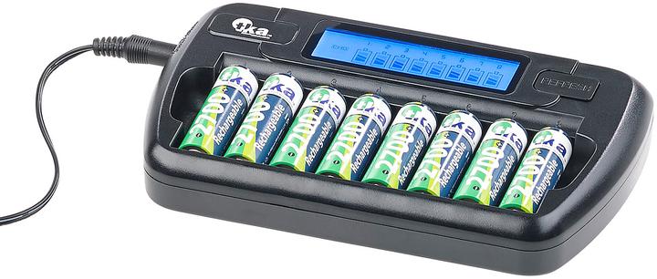 Produktbild TKA Ladegerät für 8 AA(A)-Akkus (1 Stk., AA, AAA, 500 mAh, Ladegerät ohne Akku)