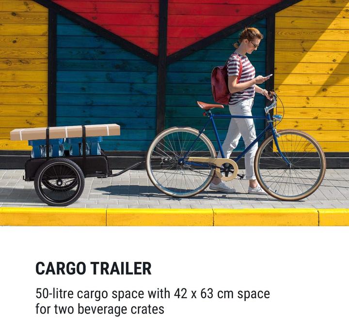 Actual product image Klarfit Companion Bicycle Trailer, Black/Blue