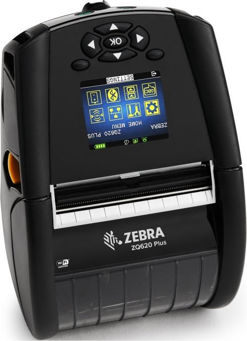 Produktbild Zebra ZQ620 Plus, BT, WLAN, 8 Punkte/mm (203dpi), linerless, LTS, Disp., EPL, ZPL, ZPLII, CPCL (203 dpi)