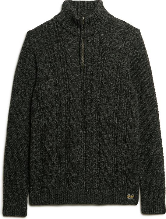 Immagine prodotto Superdry Jacob Zopfmusterpullover mit halblangem Reissverschluss (L)