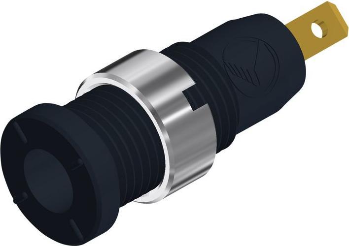 Actual product image Hirschmann Test & Measurement Safety laboratory socket ø2mm black 10A 1kV gold-plated