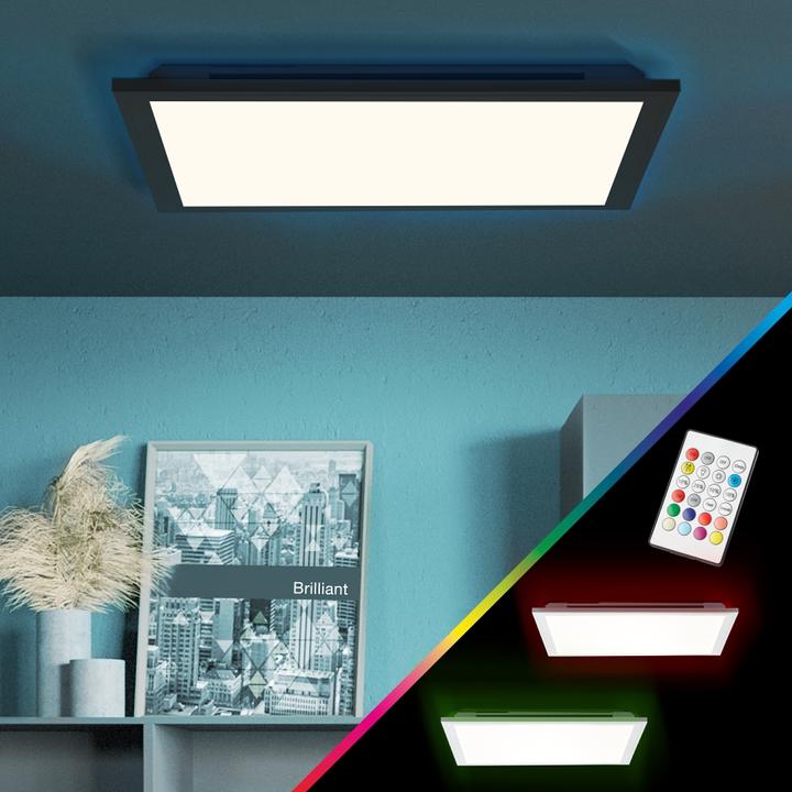 Produktbild Brilliant Allie LED 24W front CCT -RC-DIM-BACKL RGB-NIGHTLIG Deckenaufbau-Paneel 40x40cm (2400 lm)