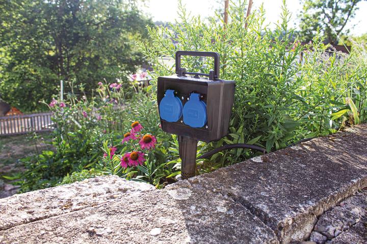 Produktbild As - Schwabe 2fach Gartensteckdose mit Zeitschaltuhr