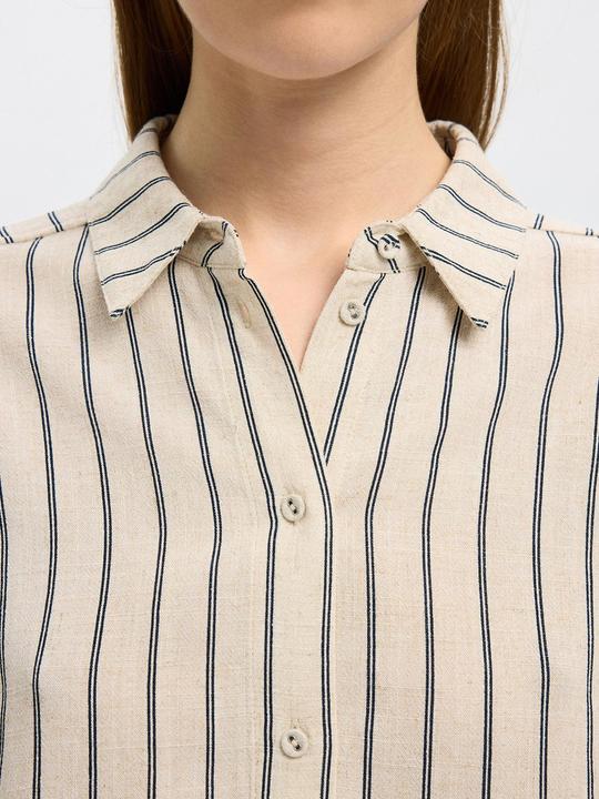 Produktbild Selected Femme Slfviva Ss Striped Cropped Shirt Noos (36)
