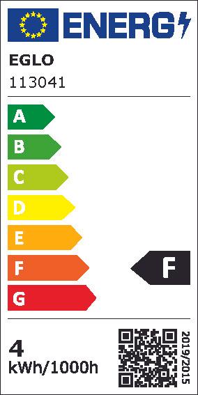 Label énergétique EGLO Vintage A75 (E27, 4 W, 350 lm, 1 x, F)