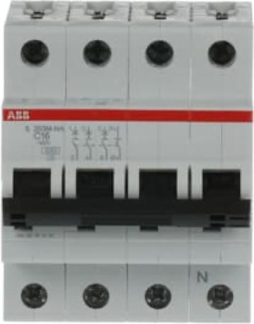 Actual product image ABB S203M-C16NA Automatic circuit breaker C-Char.,10kA,16A,3P,+N A