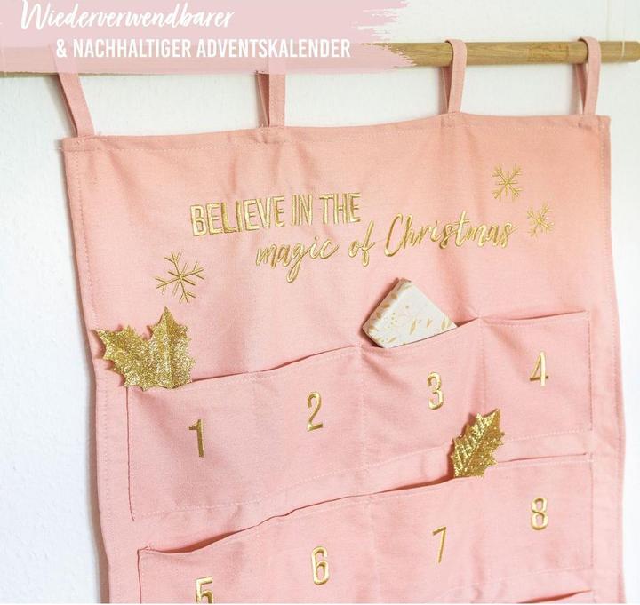 Immagine prodotto Papierdrachen Arazzo calendario dell'Avvento rosa e oro