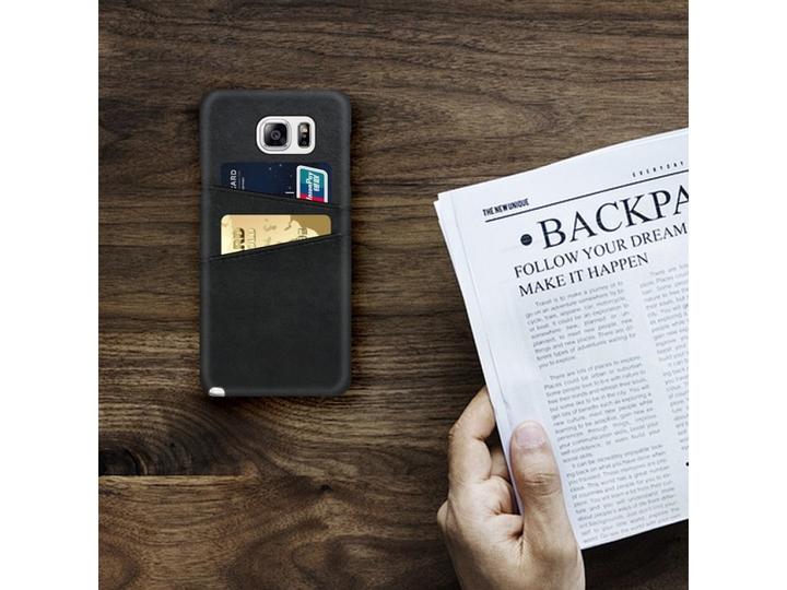 Image du produit Screenguard Samsung Galaxy S6 Edge CardCaddy Backcase en cuir avec porte-cartes (Samsung Galaxy S6 Edge)