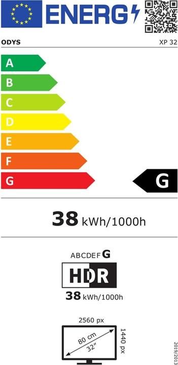 Energie-Label Axdia Odys XP32 (2560 x 1440 Pixel, 32")