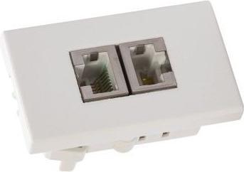 Actual product image Elbro EB connection box FLF 2×RJ45 separate, white