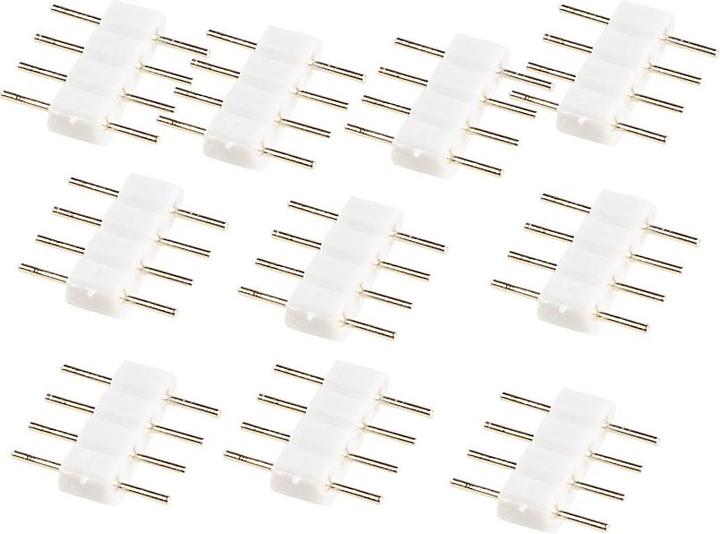 Image du produit Luminea Jeu de 10 fiches de connexion pour les bandes LED des séries LAC, LAK, LAM, LAT