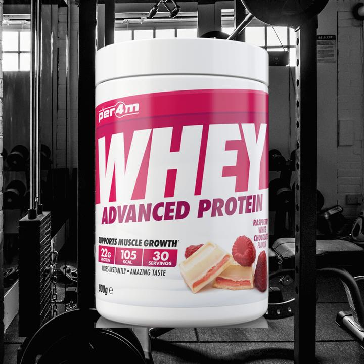 Image du produit Per4m Protéine Whey avancée (Framboise Chocolat blanc, 1 pcs, 900 g)